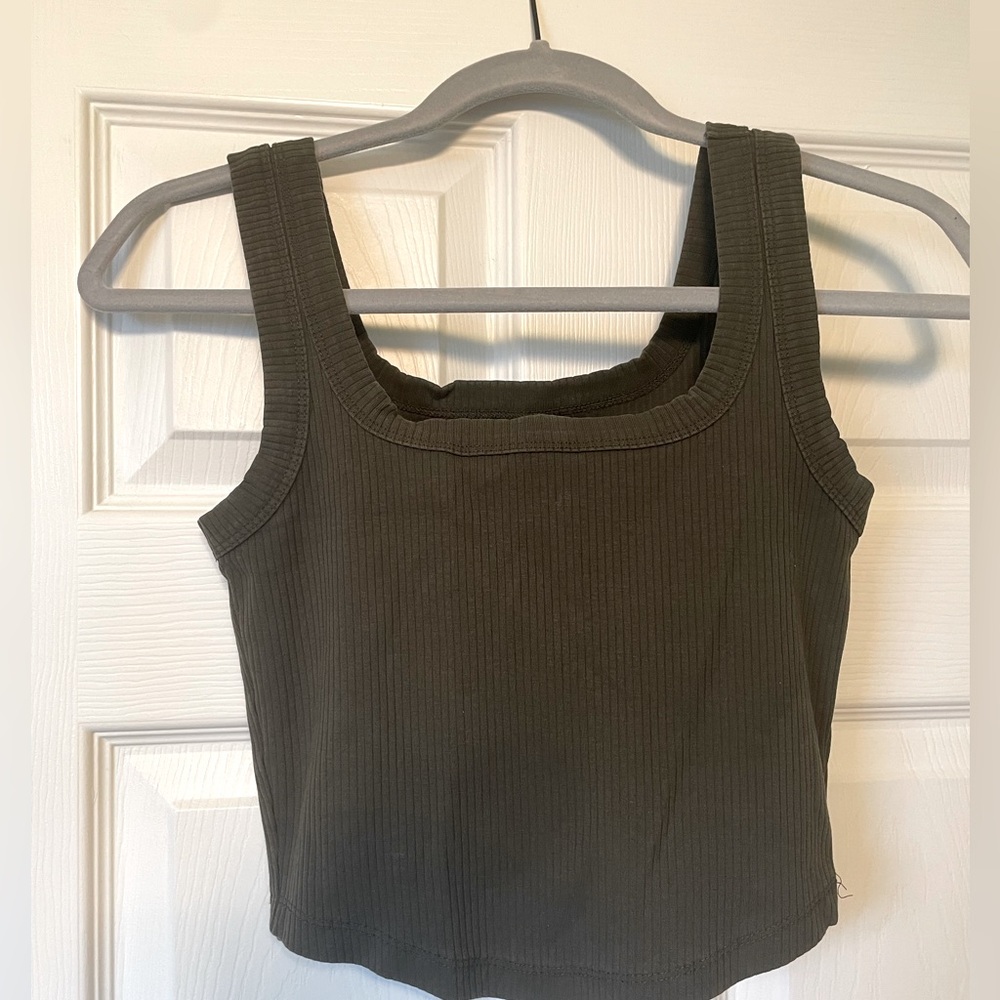 Madewell The Tailored Crop Tank in Sleekhold